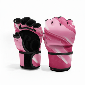 Gants de combat MMA en cuir couleur personnalisée, à doigts ouverts, pour entraînement de boxe, frappe sur sac de frappe, protection des mains, gants de combat pour la gym - Product Image 5