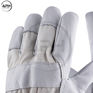 Guantes de Trabajo de Cuero Estilo Canadiense Premium, Duraderos, con Palma de Algodón y Soporte Cómodo para la Muñeca, Ideales para Tareas de Construcción en Fábricas, Modelo 2026 - Product Image 2