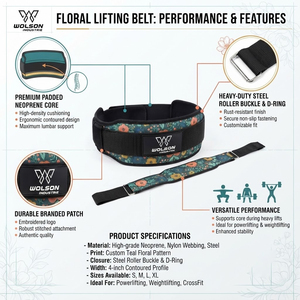 Adjustable Weight Training EVA <b>Belt</b> Soft Inner Padding Breathable Hook Loop Closure Gym <b>Exercise</b> Squats Deadlifts Core Support - Product Image 4