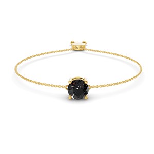 Trending 14K <b>Solid</b> <b>Gold</b> Paula Round Cut Lab Grown Diamond Bracelet (3/4 Ct. Tw.) Pretty Adjustable Design For Perfect Fit - Product Image 5