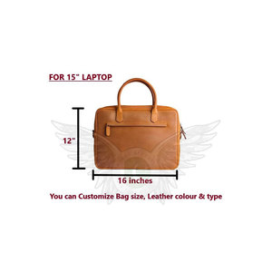 Sophisticated Genuine Leather Casual <b>Laptop</b> <b>Bag</b> with Durable Protective Design and Organized Layout for Daily Professional Use - Product Image 5