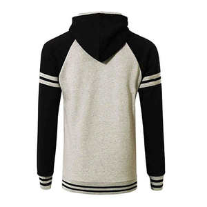 Sweat-shirt à capuche pour homme, manches raglan, couleur unie, en molleton bouclette, décontracté, manches longues, avec poche, tricoté, pour l'automne, coupe classique - Product Image 2