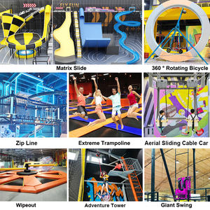 Équipement de parc de trampoline intérieur personnalisé avec <span class=keywords><strong>Ninja</strong></span> Warrior pour parc d'aventure, centre commercial ou centre de divertissement familial - Product Image 6