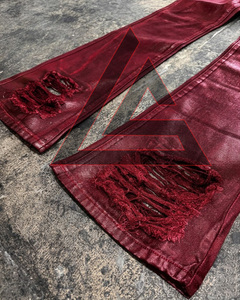 Nouveau Jean en Denim pour Homme, Modèle Designer, Coupe Skinny, Clouté, Effet Usé, Ciré, Coupe Cloche, Coupe Bootcut, Évasé, Baggy, Empilé 2026 - Product Image 3