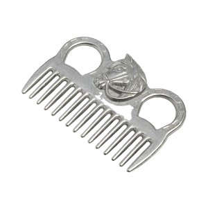 Peigne à cheveux pour chevaux en acier inoxydable de qualité supérieure avec deux poignées, outil de toilettage en métal pour le soin des chevaux, des moutons et des chèvres - Product Image 5