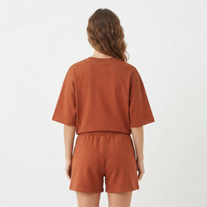 2026 Women's Comfortable Short Casual <b>Set</b> Oversized New Design Summer Collection Solid Casual Women's <b>Twin</b> <b>Set</b> 2 Piece For Women - Product Image 2