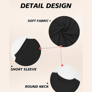 Camiseta corta personalizada para mujer, 100% algodón, transpirable, de secado rápido, teñida lisa, con logo personalizado, camiseta corta para mujer, ¡muy vendida! - Product Image 5