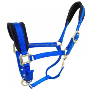Wholesale Supplier Custom Design Adjustable PP Nylon Horse <b>Halter</b> With Lead Rope Horse Head Collar - Product Image 4