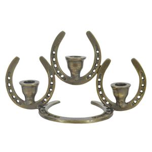 Handmade Silver Horse <b>Shoe</b> Style 3 Arms Candle Stand Decorative Candle <b>Holder</b> Living Room Tabletop Items Decoration For Home - Product Image 5