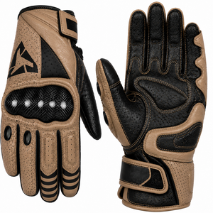 Gants de moto en cuir personnalisés, très demandés, pour la course, le motocross, la conduite, imperméables, compatibles écran tactile, avec poignées intégrées. - Product Image 4