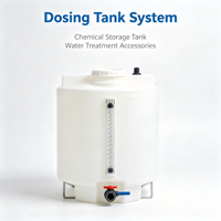 Système de dosage chimique pour traitement de l'eau NUO VISTA PE avec réservoir, floculant, anticalcaire, jauge de niveau de seau, mélangeur et base - Garantie 1 an
