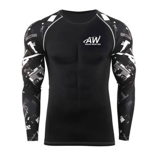 เสื้อแรชการ์ดแขนยาวระบายอากาศได้ดีสำหรับผู้ชาย เหมาะสำหรับเล่นเซิร์ฟ ว่ายน้ำ แห้งเร็ว ป้องกันรังสียูวีจากแสงแดด เสื้อกีฬา - Product Image 1