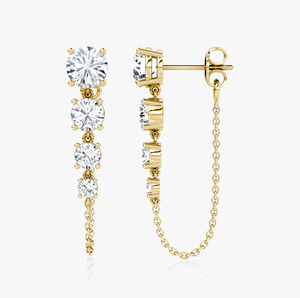 <b>Hoops</b> <b>Earrings</b> Diamond <b>Earrings</b> Gold and <b>Silver</b> <b>Earrings</b> Lab Grown Diamonds <b>Earrings</b> <b>Hoops</b> Fine Jewelry for Women - Product Image 2