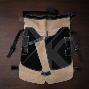 Tabliers de fermeur en cuir véritable de luxe modernes, très demandés, équipement de sécurité professionnel multifonctionnel et robuste pour l'équitation - Product Image 5