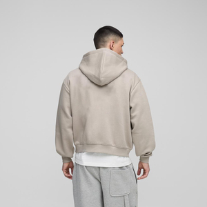 Sweat à capuche zippé oversize pour homme, couleur unie, en molleton, décontracté, coupe classique, style automne, 100 % coton, design respirant - Product Image 2