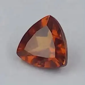 Certified Ready To Purchase Top Quality 7mm Natural Hessonite Garnet Trillion Faceted Cut Loose Gemstone From Indian Supplier