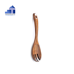 Cuillère et fourchette en bois légères, forme unique, résistantes au four, ustensiles idéaux pour le thé et les desserts, fabriquées au Vietnam - Product Image 3