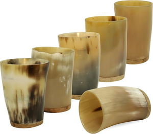 Tazas de Chupito Hechas a Mano, Ecológicas, de Cuerno de Búfalo Pulido, Estilo Vikingo, para Beber Hidromiel y Brindis, Artículo Coleccionable - Product Image 2