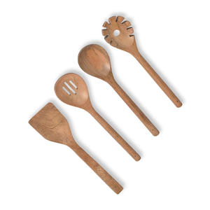 Ensembles d'ustensiles en bois en gros, réutilisables, en bois naturel, spatules, outils de cuisine, ustensiles de cuisine pour la maison - Product Image 2