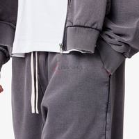 Celana Sweatpants Unisex Model Baggy Straight Leg dengan Tali Serut, Bahan Bernapas, Kasual, Custom OEM, Produsen Grosir, MOQ Rendah