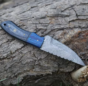 Mejor Fabricante Exportador de Cuchillos de Caza Multifuncionales de Acero de Damasco, Punta Recta, Agarre Cómodo, Mango Personalizado - Product Image 2