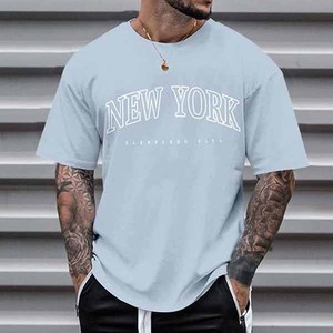 เสื้อยืดลำลองแขนสั้นทรงปกติสำหรับผู้ชาย พรีเมียม ดีไซน์สั่งทำได้ สวมใส่สบาย ผ้าฝ้าย 100% ระบายอากาศดี ปักลายเรียบ - Product Image 6