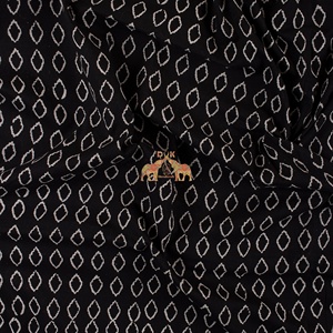 Hermosa Floral 100% algodón tela estampada suave cómoda Camisas de mujer vestidos negro mano bloque estampado niñas - Product Image 4