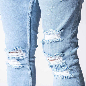 Pantalon long homme coupe skinny déchiré et délavé, éco-responsable, respirant, extensible, à jambe fuselée, tendance hiver - Product Image 3
