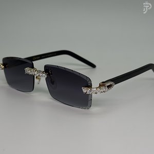 Gafas de Sol con Lentes Negros y Diamantes de Imitación VVS, Diseño Hip Hop, Modernas y a la Moda - Product Image 2