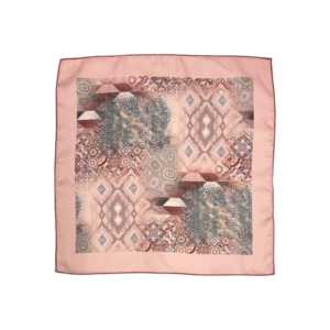 Peach Geometric Printed <b>Pocket</b> <b>Square</b> - Product Image 1