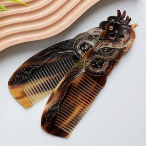 Handmade Natural Buffalo Horn Eco-Friendly Seamless Anti-Static Detangling <b>Beard</b> Styling Barber Hair <b>Care</b> Comb - Product Image 5