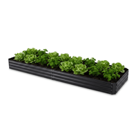 Bac de Jardin Surélevé Rectangulaire en Acier Galvanisé pour Légumes en Cour GB006 - Vente en Gros