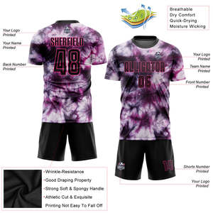 Custom Sublimation Soccer Jersey Uniform Set Breathable Purple <b>Flame</b> Design Quick Dry 100% Polyester Unisex Adult Teamwear Short - Product Image 2