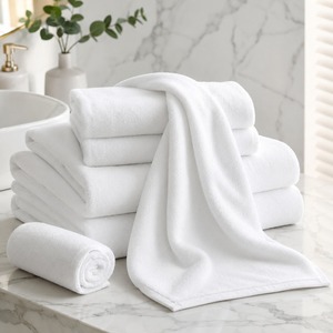 Toalla de Baño de Algodón Puro Blanco de Primera Calidad, 550 GSM, Ultra Suave, Gruesa, Altamente Absorbente y Duradera, Ideal para Hoteles, Spa y Resorts - Product Image 4
