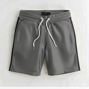 <b>Men</b>’s Casual Cotton <b>Fleece</b> <b>Shorts</b> Custom Drawstring Waist <b>Shorts</b> Custom Branding Factory Price Chenille Patched <b>Shorts</b> - Product Image 4