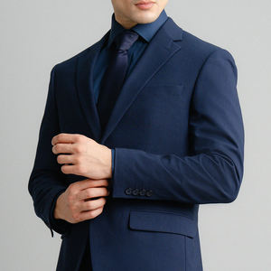 Costume formel pour homme en coton 100% - Nouvelle mode - Coupe ajustée respirante pour l'hiver - Ensemble veste et pantalon pour mariage - Product Image 4