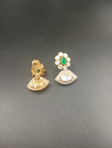 Amaira Jewels Luxury 22k Gold Plated <b>Silver</b> <b>Stud</b> Earrings Green Crystal Flower Design Women Party Gift Jewelry Star Shape - Product Image 5