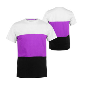 T-shirts décontractés pour hommes, manches courtes, respirants, en polyester et coton tricoté, dernier design, pour adultes, avec logo personnalisé, couleur unie - Product Image 1