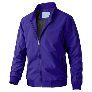 Men's Casual Bomber <b>Jacket</b> Lightweight Polyester Zip Up Windbreaker Custom Logo Streetwear Outdoor <b>Jacket</b> Wholesale Bulk Order - Product Image 1