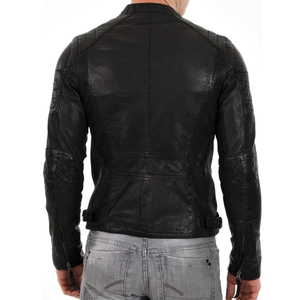 Veste en cuir sur mesure entièrement personnalisée pour hommes avec poches, veste bomber en cuir, veste en cuir personnalisée - Product Image 4