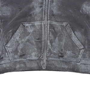 New Arrival Winter Distress Embroidery Hoodies Men's Fleece Breathable High Quality Cotton Blended - Product Image 5