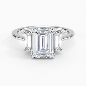 BOJ <b>Ring</b> 0103 <b>Emerald</b> Cut 925 <b>Silver</b> Halo Stone Prong Setting Solitaire Diamond <b>Ring</b> 2ct D Color VVS1 Moissanite GRA Certified - Product Image 1