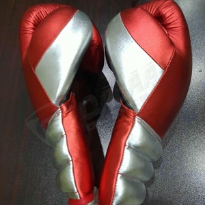 Gants de boxe en cuir brillant à lacets 12oz 14oz Sports Boxing-Professional Leather Gloves - Product Image 3