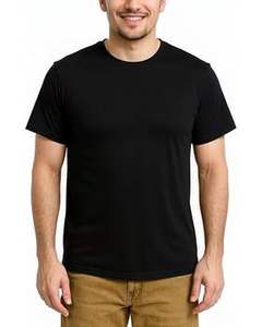 เสื้อยืดคอกลมแขนสั้นผู้ชาย สีพื้น ผ้าฝ้าย 100% สไตล์ลำลอง พื้นฐาน พร้อมปักโลโก้ตามสั่ง - Product Image 2