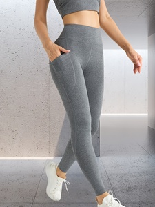 Leggings de Yoga de Cintura Alta para Mujer, Pantalones de Gimnasio a Prueba de Sentadillas, Mallas Deportivas Elásticas Sin Costuras para Correr y Entrenar, Ropa Deportiva OEM Privada - Product Image 4