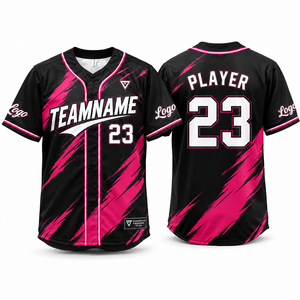Maillots de baseball personnalisés en gros, uniformes d'équipe sublimés avec logo, nom et numéro pour clubs et écoles - Product Image 1