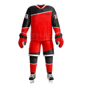 Maillot de hockey sur glace respirant et léger pour hommes avec pantalon assorti, conçu pour la performance et le confort en termes de vitesse - Product Image 4