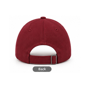 Casquette de baseball bordeaux 5 panneaux unisexe, style décontracté, avec logo frontal, respirante, imperméable, boucle métallique - Product Image 2