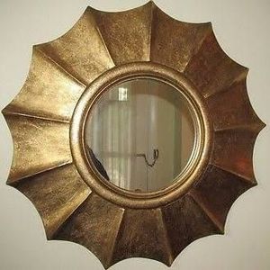Contemporary Brass Decorative <b>Mirror</b> Irregular Shape Handmade Wall Art - Product Image 2