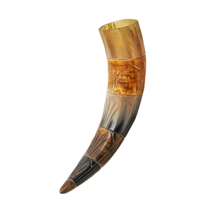 Corne de buffle Viking avec support, 100% authentique et sans danger pour les aliments, sans fuite, pour boire de la bière, style nordique Viking - Product Image 3